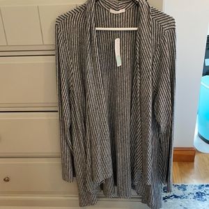 3x Black and Gray striped cardigan